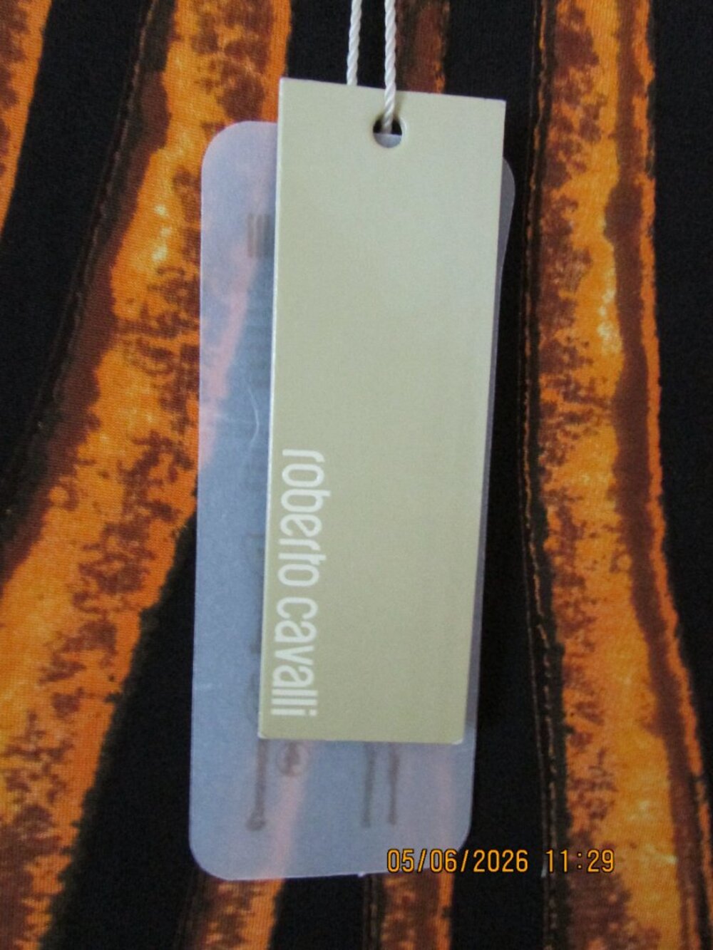 Vintage NWT 2006 Roberto Cavalli Ray of Gold Sun Mini Halter Dress XL - Picture 8 of 15